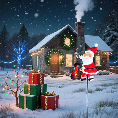 Solar Santa Lawn Light