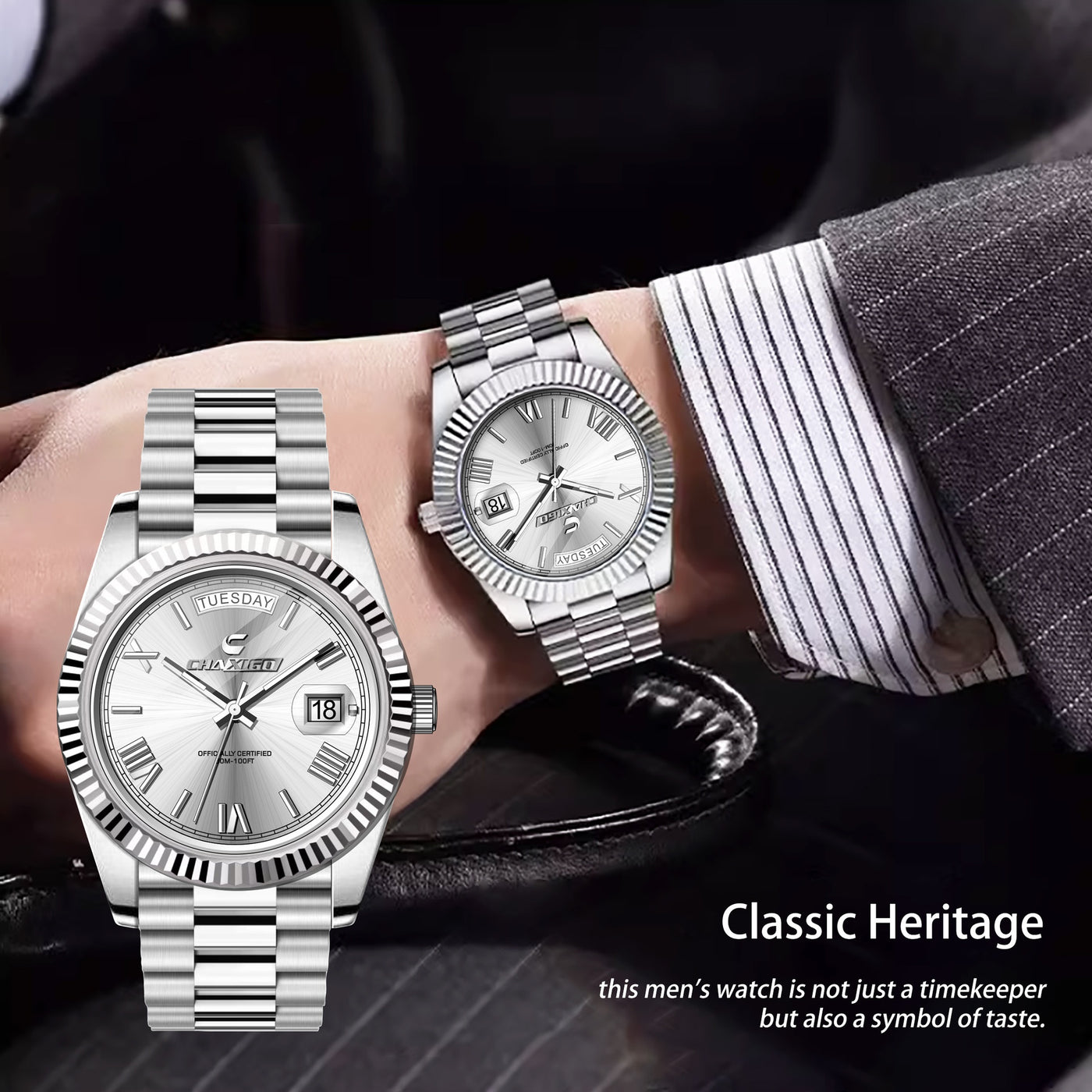 Large Dial with Steel Band