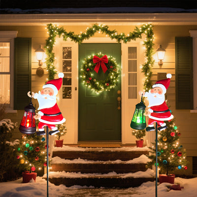 Solar Santa Lawn Light