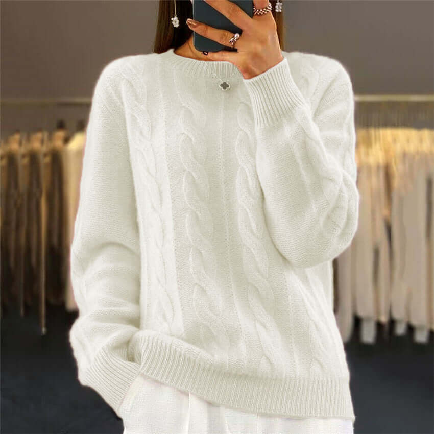 View details for Fashion Retro Cable-knit Pullover Sweater Women Fashion Retro Cable-knit Pullover Sweater Women