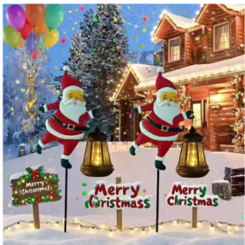 Solar Santa Lawn Light