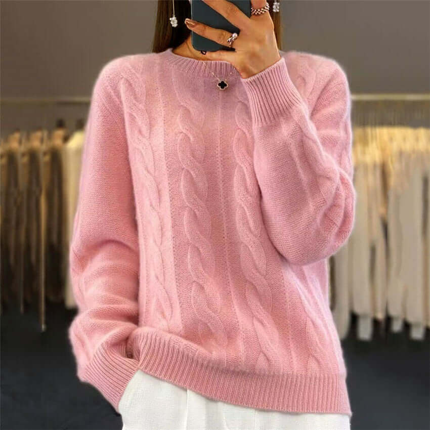 View details for Fashion Retro Cable-knit Pullover Sweater Women Fashion Retro Cable-knit Pullover Sweater Women