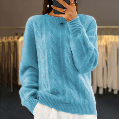 View details for Fashion Retro Cable-knit Pullover Sweater Women Fashion Retro Cable-knit Pullover Sweater Women