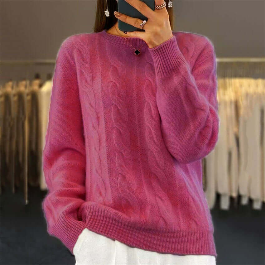 View details for Fashion Retro Cable-knit Pullover Sweater Women Fashion Retro Cable-knit Pullover Sweater Women