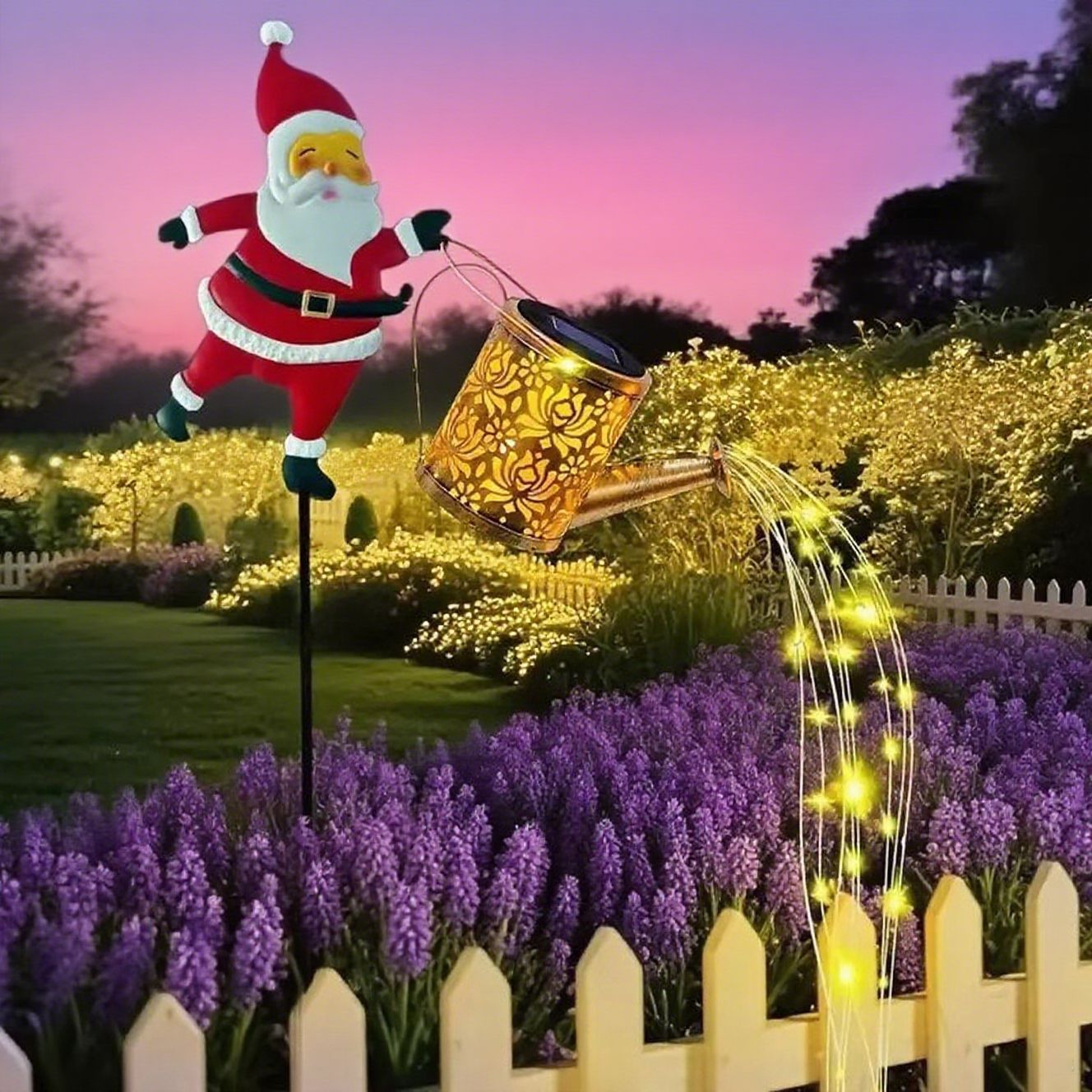 Solar Santa Lawn Light