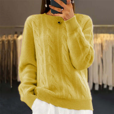 View details for Fashion Retro Cable-knit Pullover Sweater Women Fashion Retro Cable-knit Pullover Sweater Women