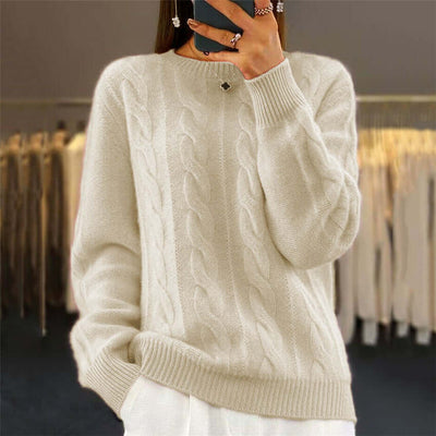 View details for Fashion Retro Cable-knit Pullover Sweater Women Fashion Retro Cable-knit Pullover Sweater Women