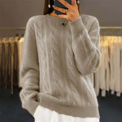 View details for Fashion Retro Cable-knit Pullover Sweater Women Fashion Retro Cable-knit Pullover Sweater Women
